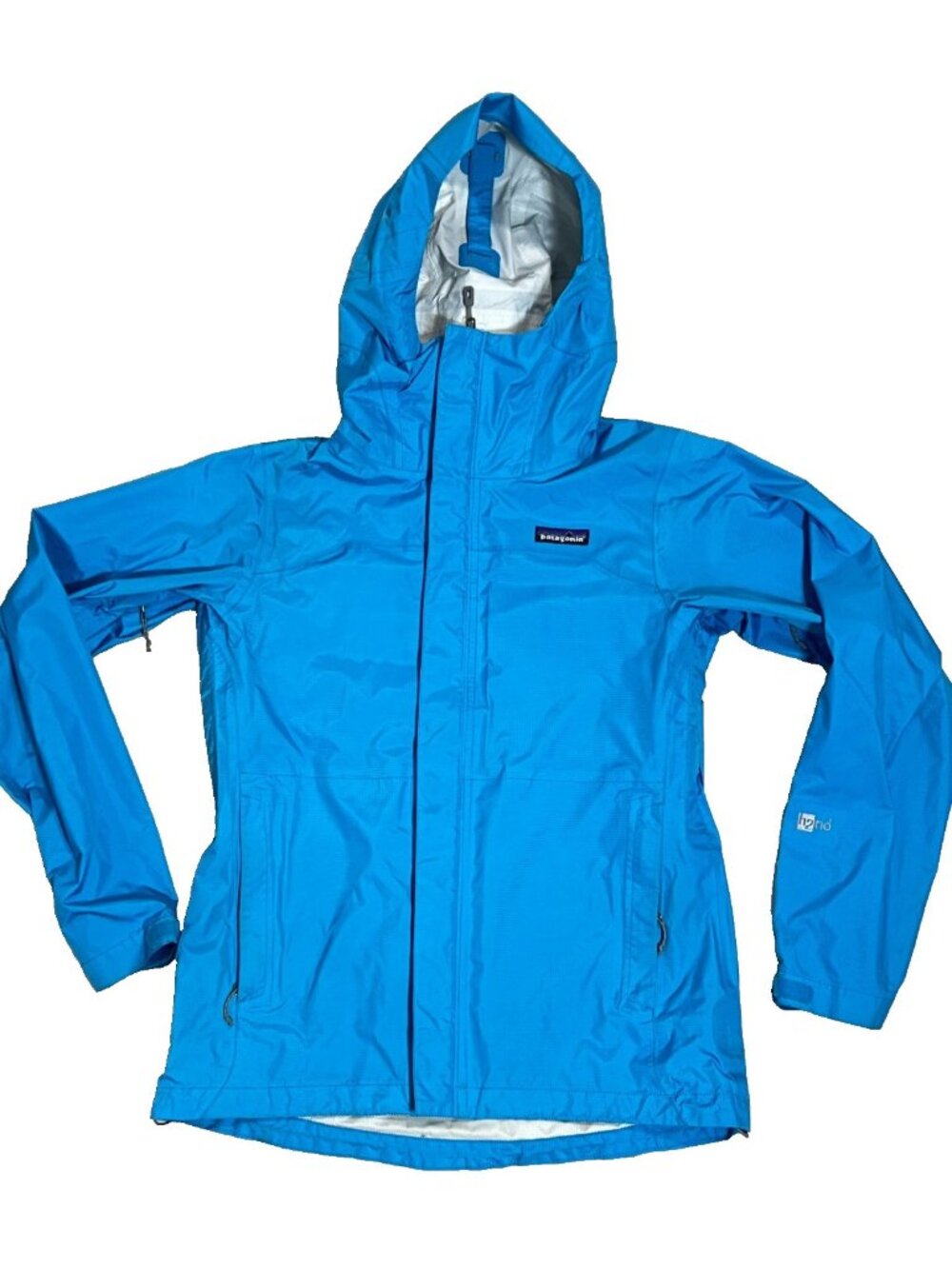 Patagonia Torrentshell Rain Jacket Womens XS Blue H2No Waterproof Hooded Shell